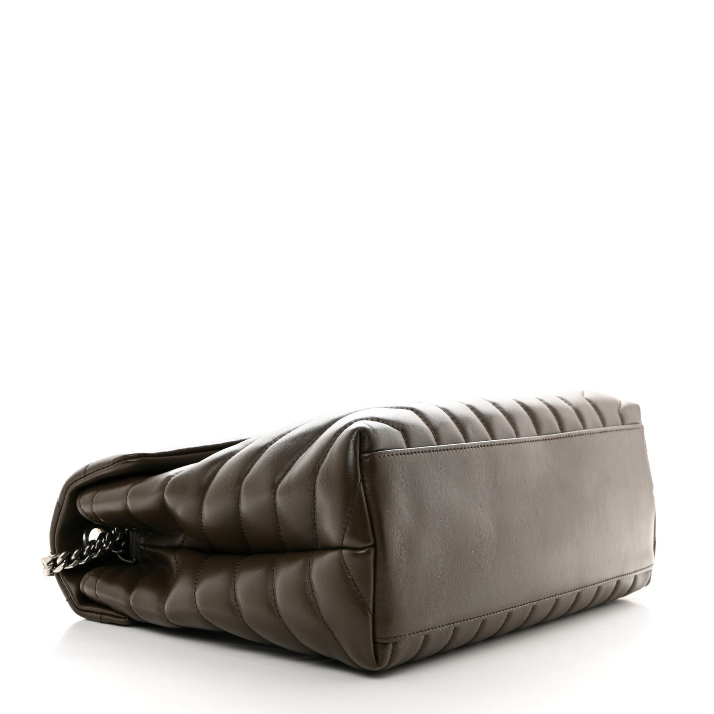Calfskin Y Quilted Monogram Medium Loulou Chain Satchel Faggio