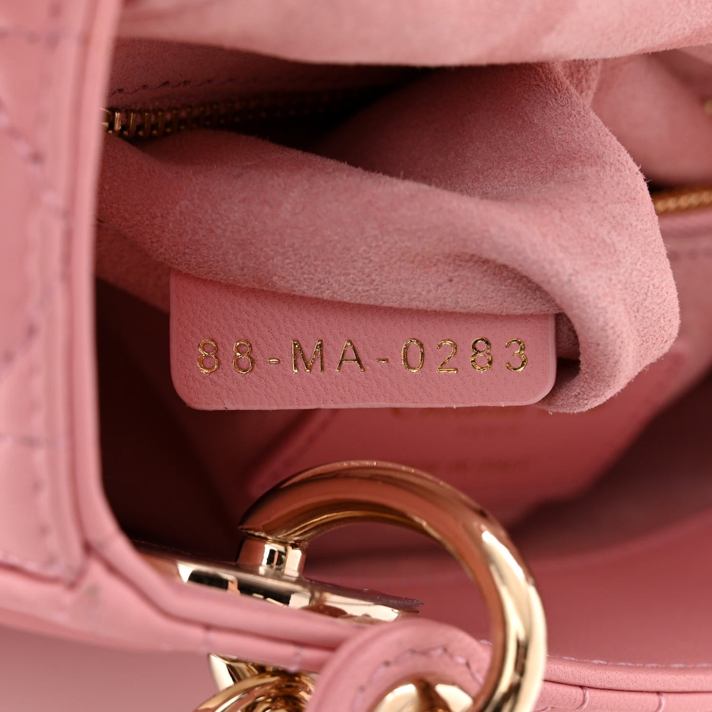Lambskin Cannage Mini Lady Dior Light Pink