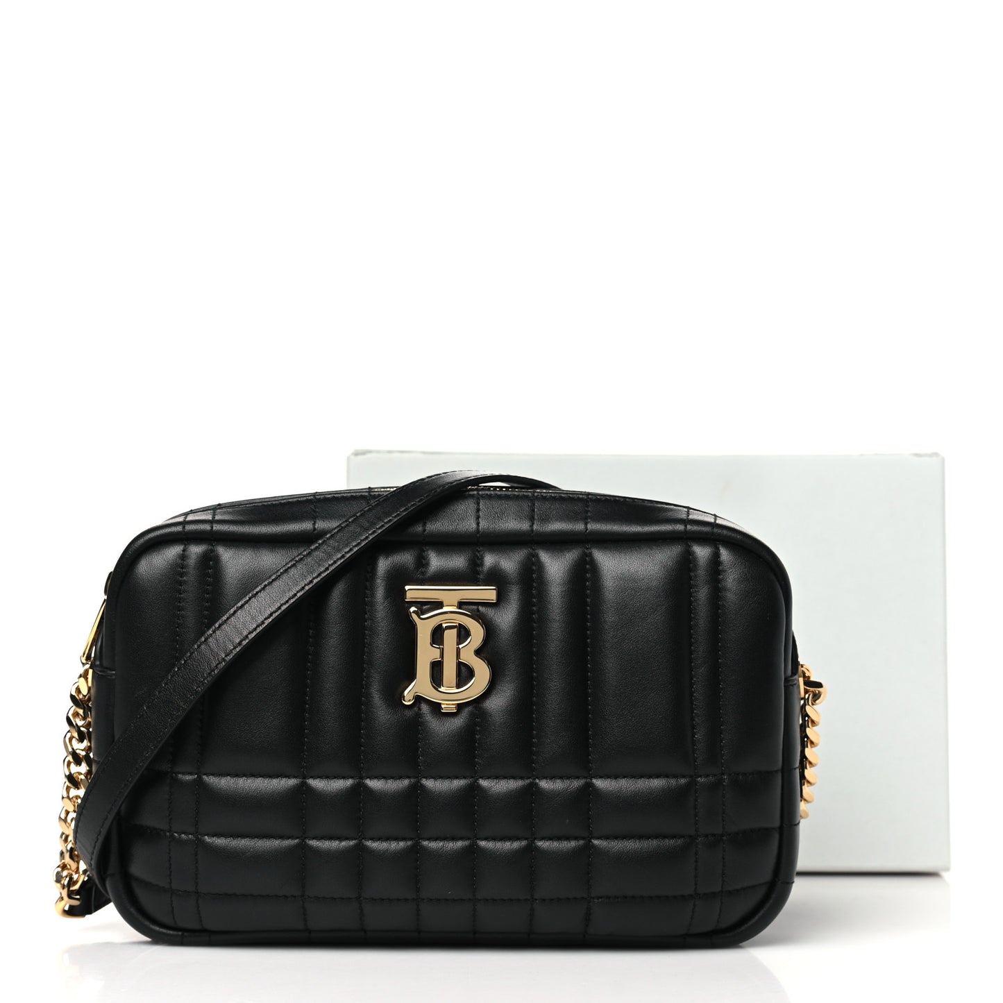 Calfskin Quilted Small Lola Camera Bag Black