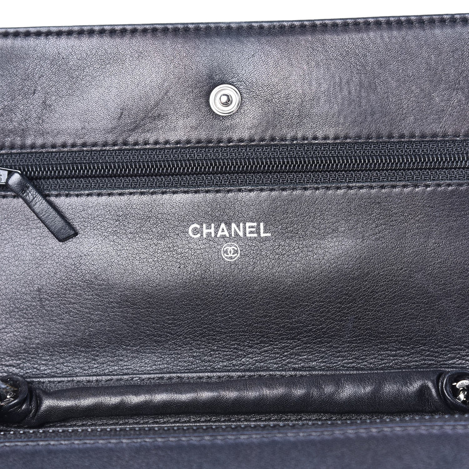 Chanel Caviar Timeless CC Wallet On Chain WOC Black 8 of 14