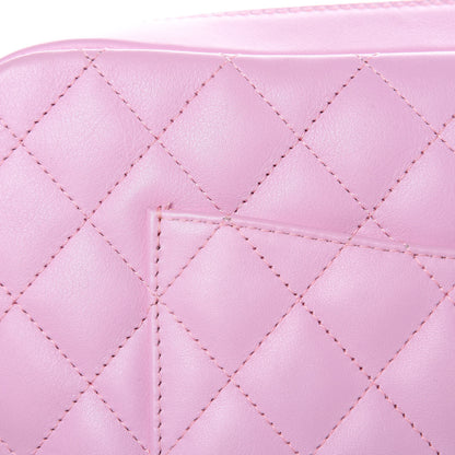 Chanel Calfskin Quilted Cambon Camera Bag Pink Black 10 of 11