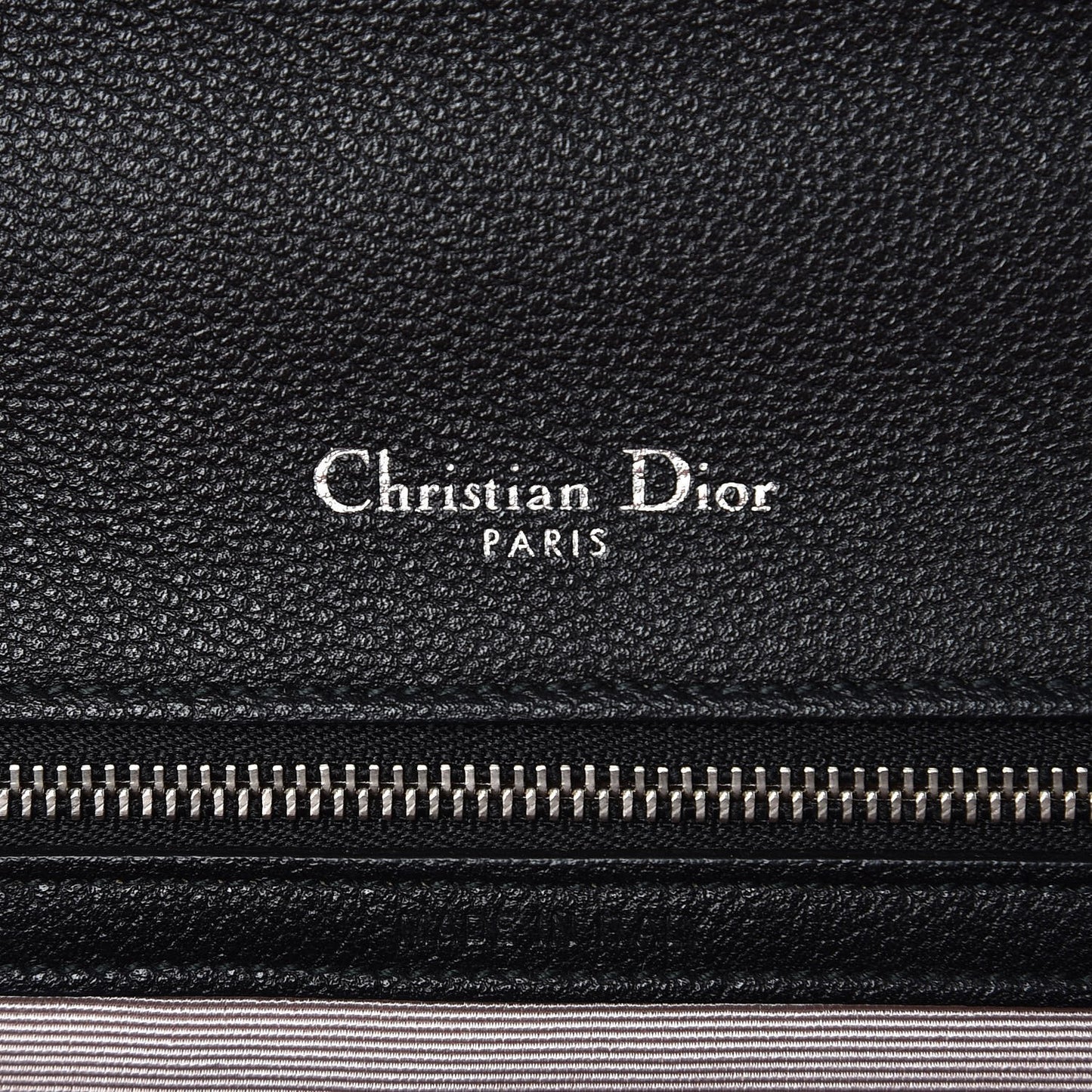 Grained Calfskin Medium Diorama Flap Bag Black