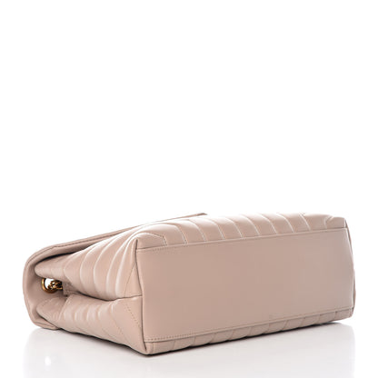 Saint Laurent Calfskin Y Quilted Monogram Medium Loulou Chain Satchel Light Natural 4 of 10