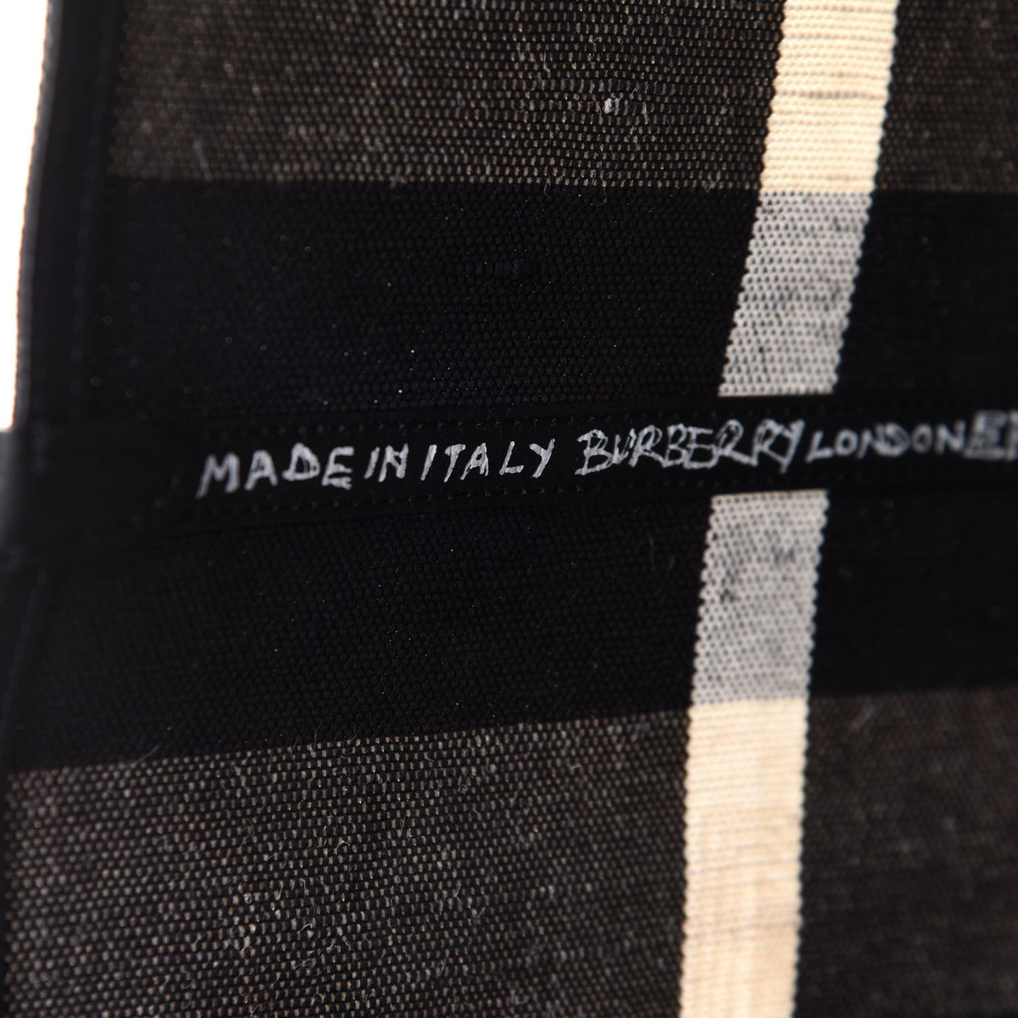 Coated Canvas Mega Check Large Reversible Doodle Tote Black White
