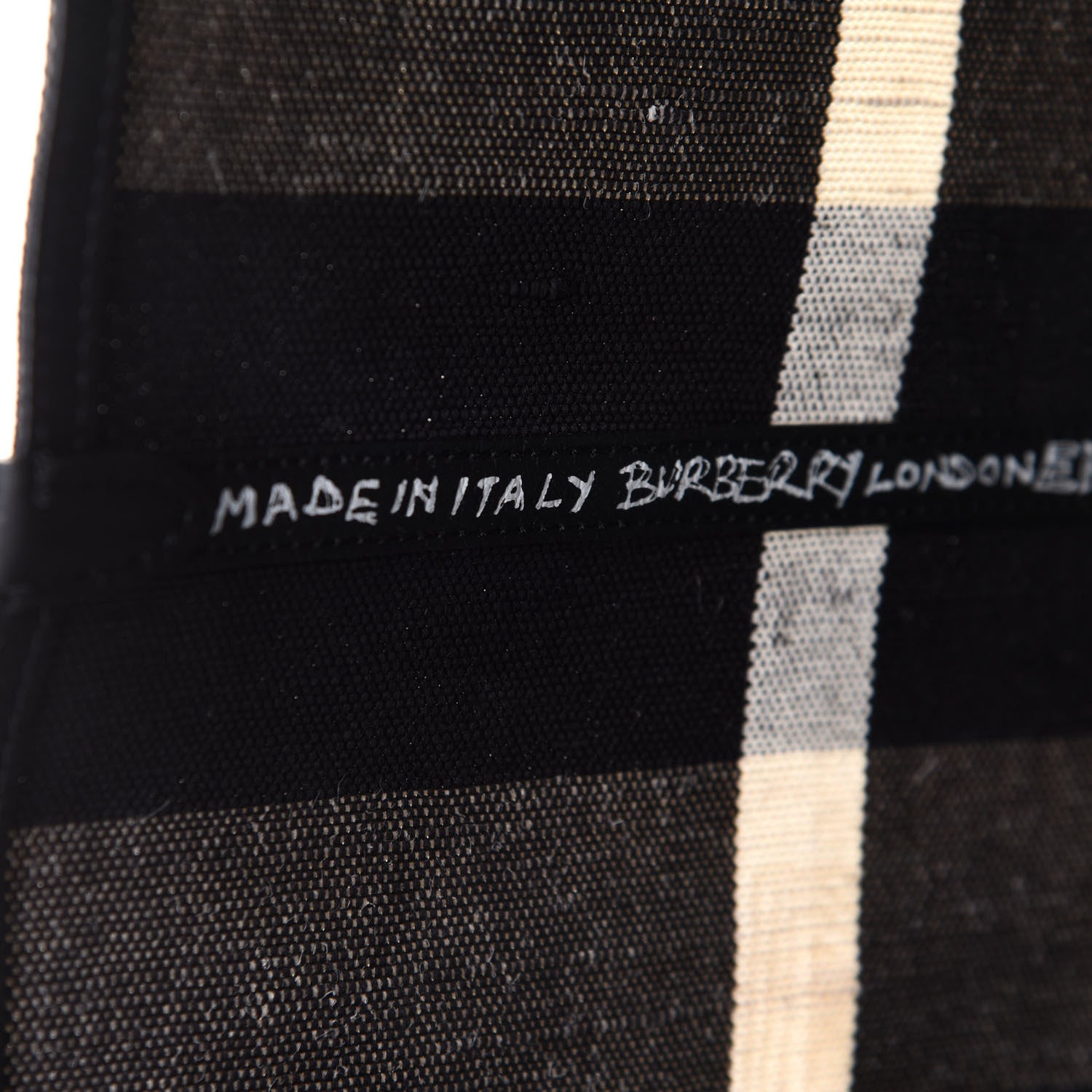 Burberry Coated Canvas Mega Check Large Reversible Doodle Tote Black White 5 of 8