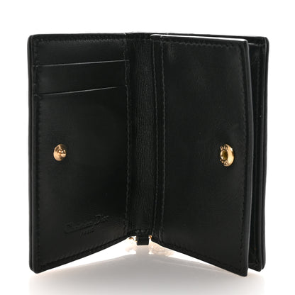 Christian Dior Lambskin Cannage Small Lady Dior Flap Card Holder Black 5 of 8