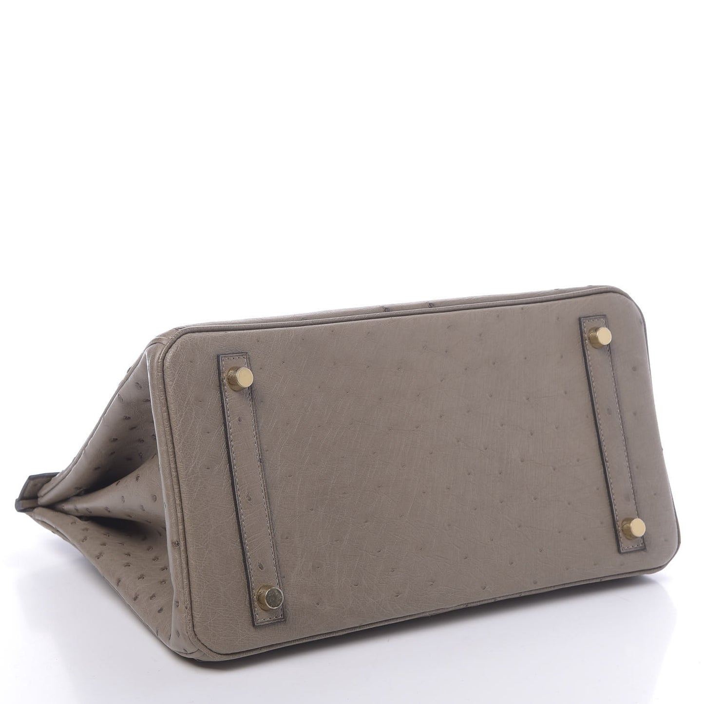 Ostrich Birkin 30 Gris Asphalte