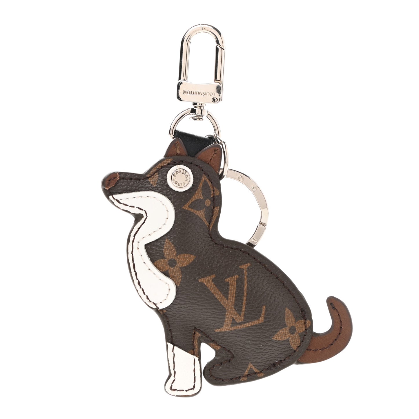 Monogram Dog Bag Charm Key Holder