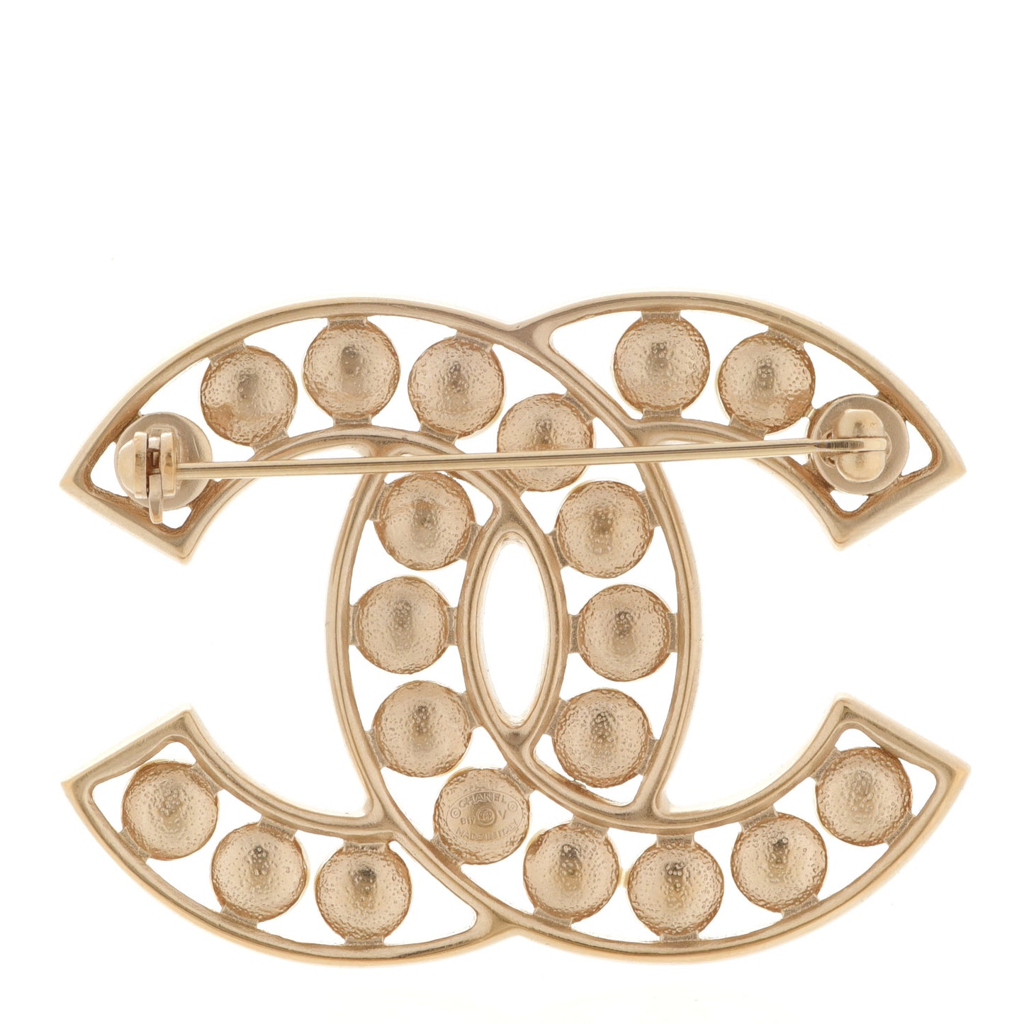 Pearl CC Brooch Light Gold