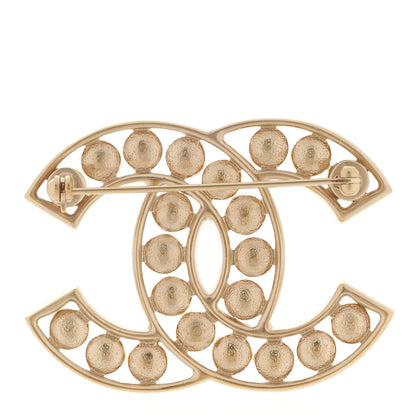 Chanel Pearl CC Brooch Light Gold 3 of 5