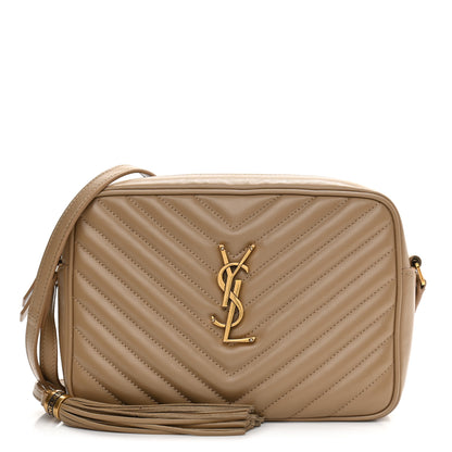 Saint Laurent Calfskin Matelasse Monogram Lou Camera Bag Dark Latte 1 of 13