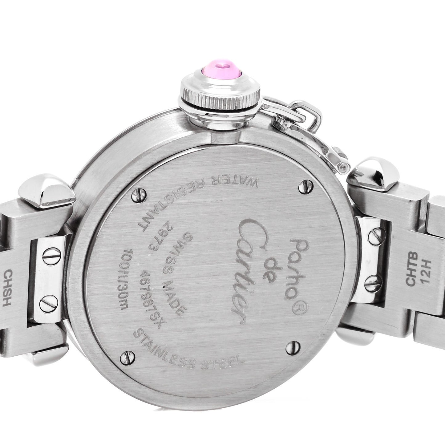 Stainless Steel 27mm Miss Pasha Quartz Watch Pink