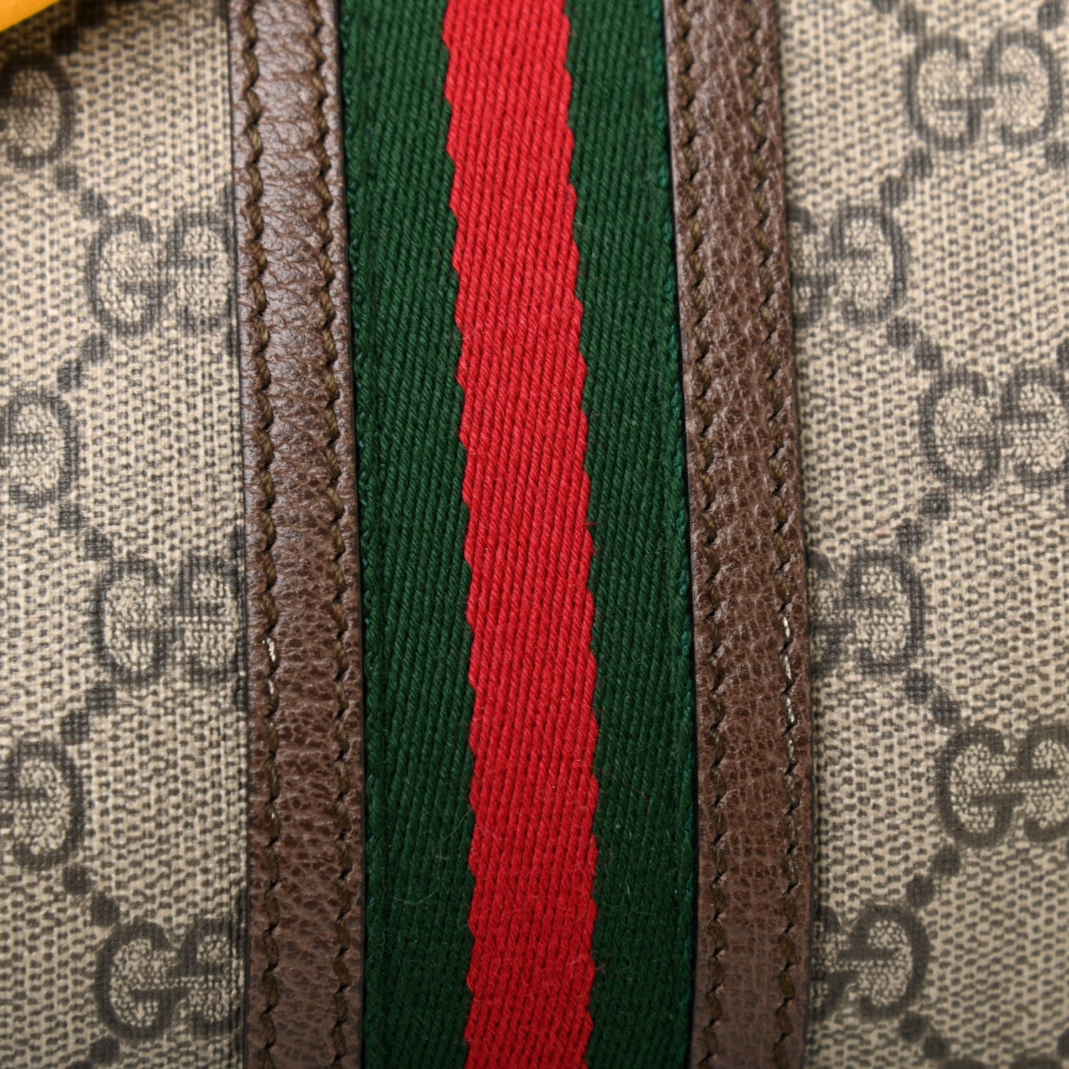 Gucci Soft GG Supreme Monogram Web Neo Vintage Duffle Bag Beige New Acero Crop 10 of 11