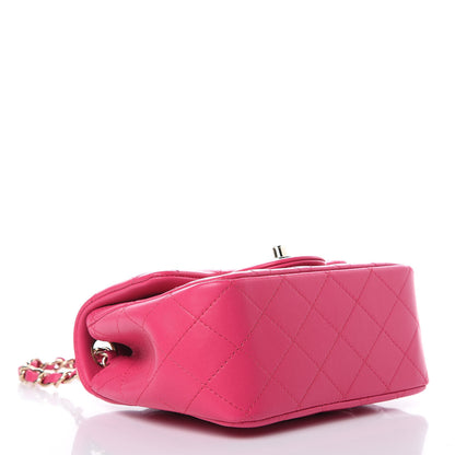 Chanel Lambskin Quilted Mini Square Flap Fuchsia 4 of 9