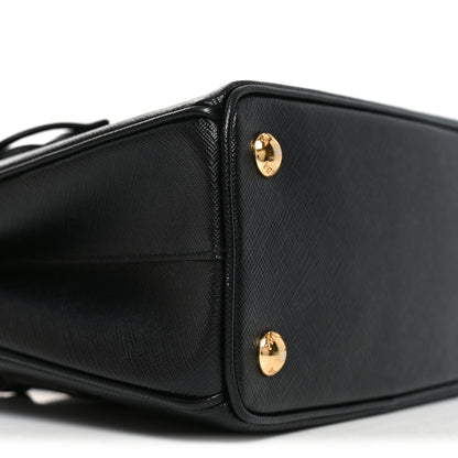 Prada Saffiano Lux Micro Galleria Shoulder Bag Black 8 of 9