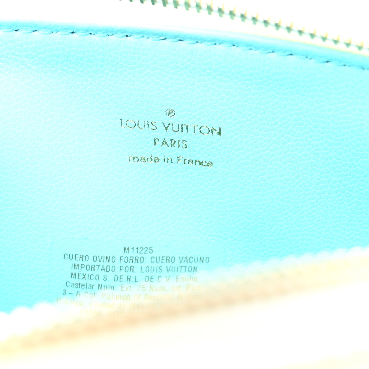 Lambskin Embossed Monogram Tricolor By The Pool Coussin PM White Blue