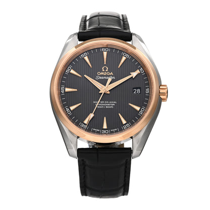 Omega Stainless Steel 18K Red Gold Alligator 41.5mm Seamaster Aqua Terra 150M Automatic Watch Grey 231.23.39.21.06.001 1 of 9