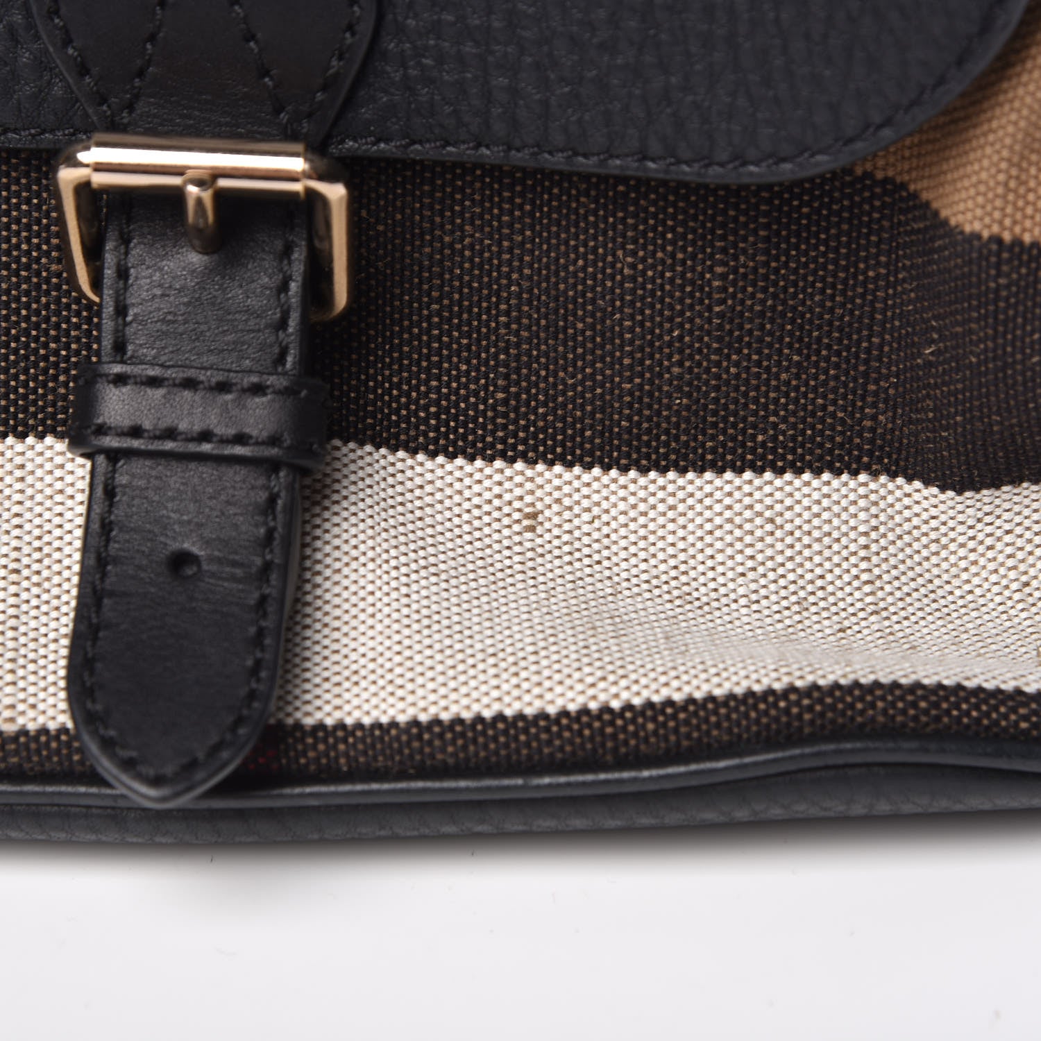 Burberry Mega Check Grainy Calfskin Small Gowan Messenger Bag Black 12 of 15