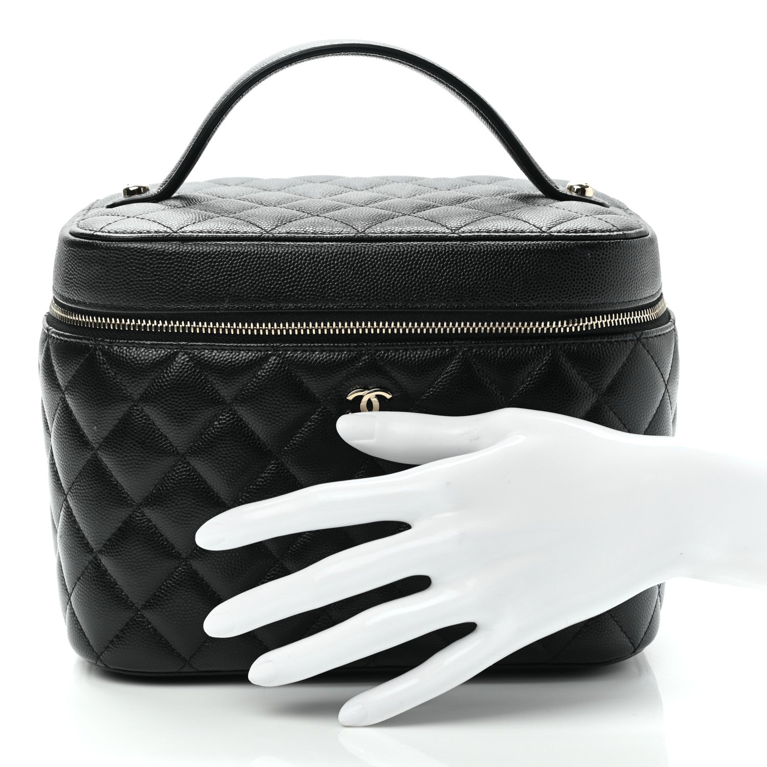 Chanel Caviar Quilted Large Vanity Pouch Black 3 of 10