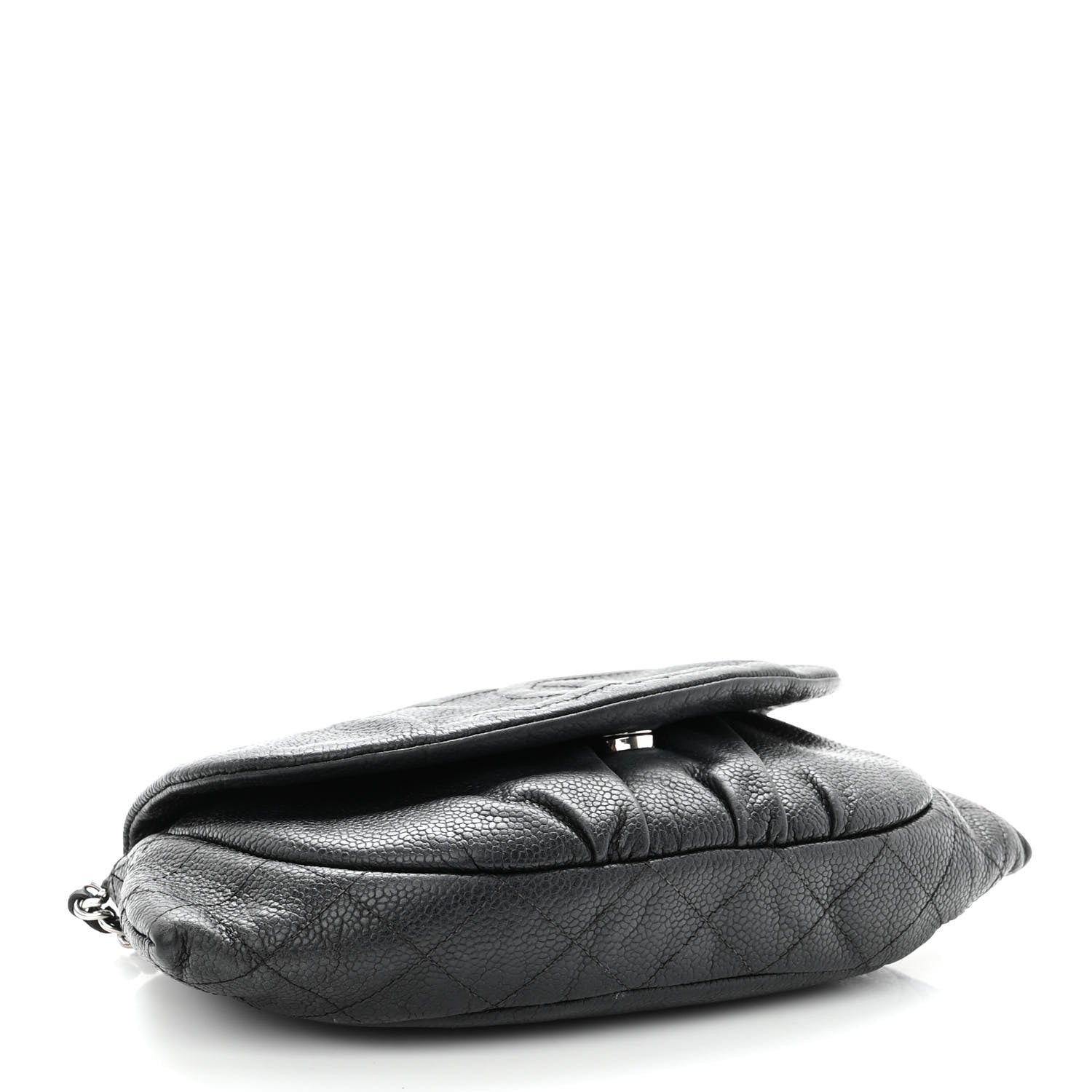 Chanel Caviar Half Moon Wallet On Chain WOC Black 4 of 13