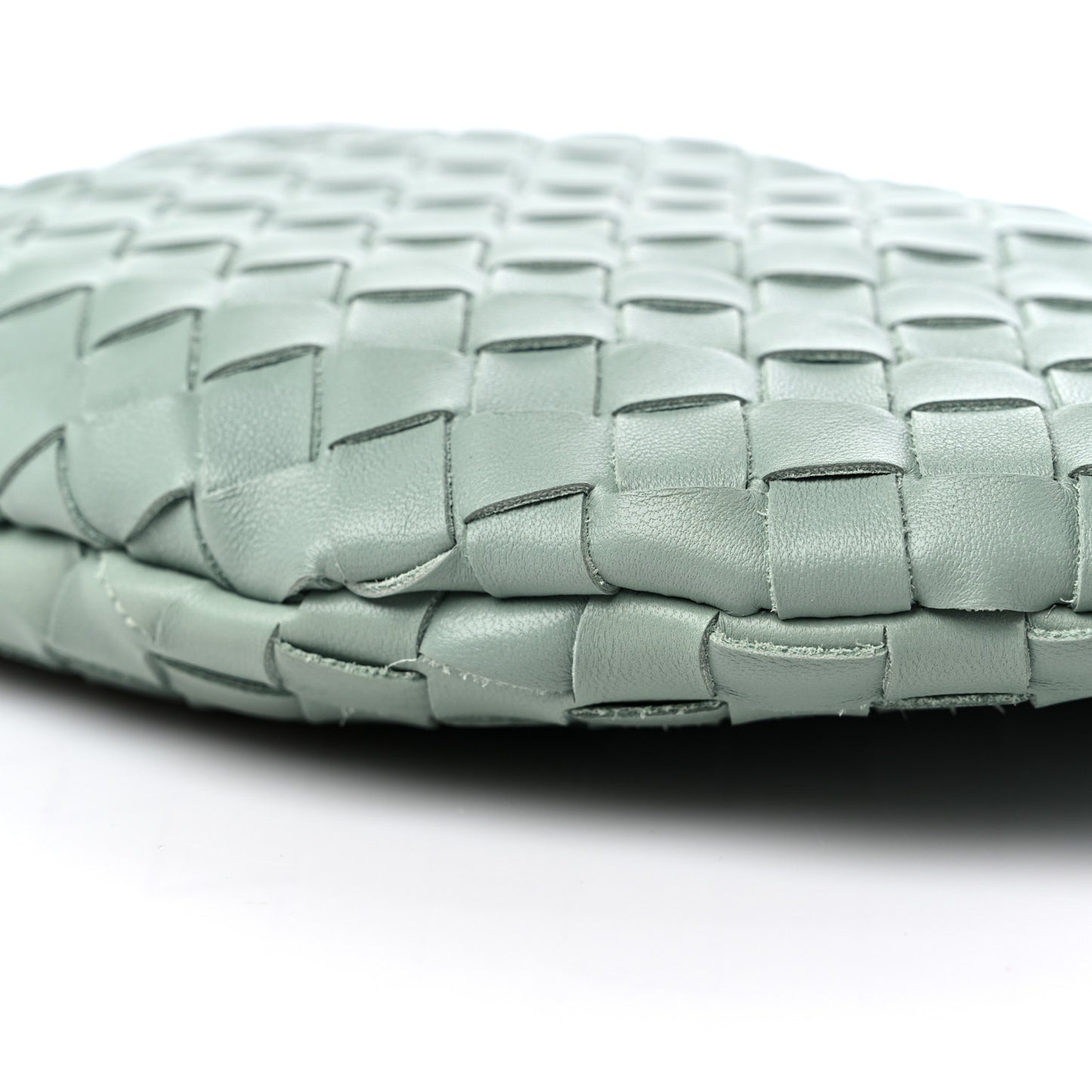 Nappa Intrecciato Small Turn Pouch Light Green