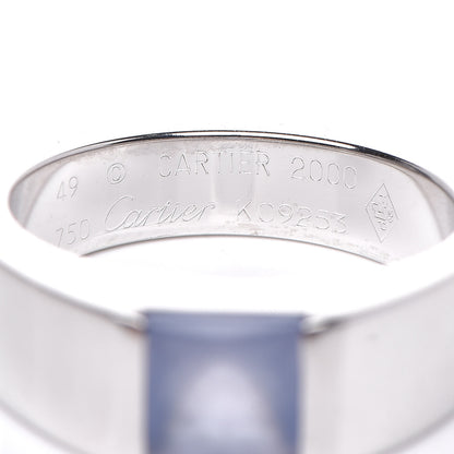 Cartier 18K White Gold Chalcedony Tank Ring 49 5 5 of 5