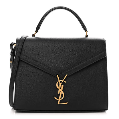 Saint Laurent Grain de Poudre Medium Classic Monogram Cassandra Top Handle Black 1 of 10