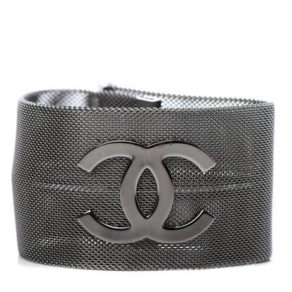 Chanel Metal Mesh CC Bracelet M Ruthenium 1 of 4