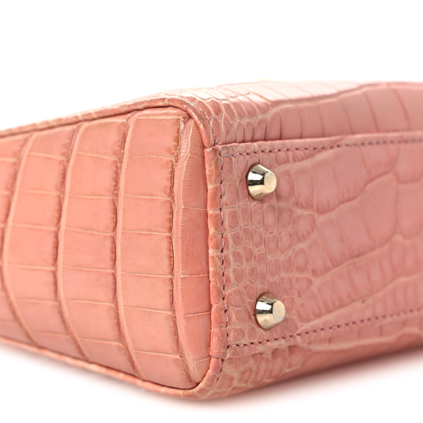 Alligator Crystal Mini Lady Dior Pink