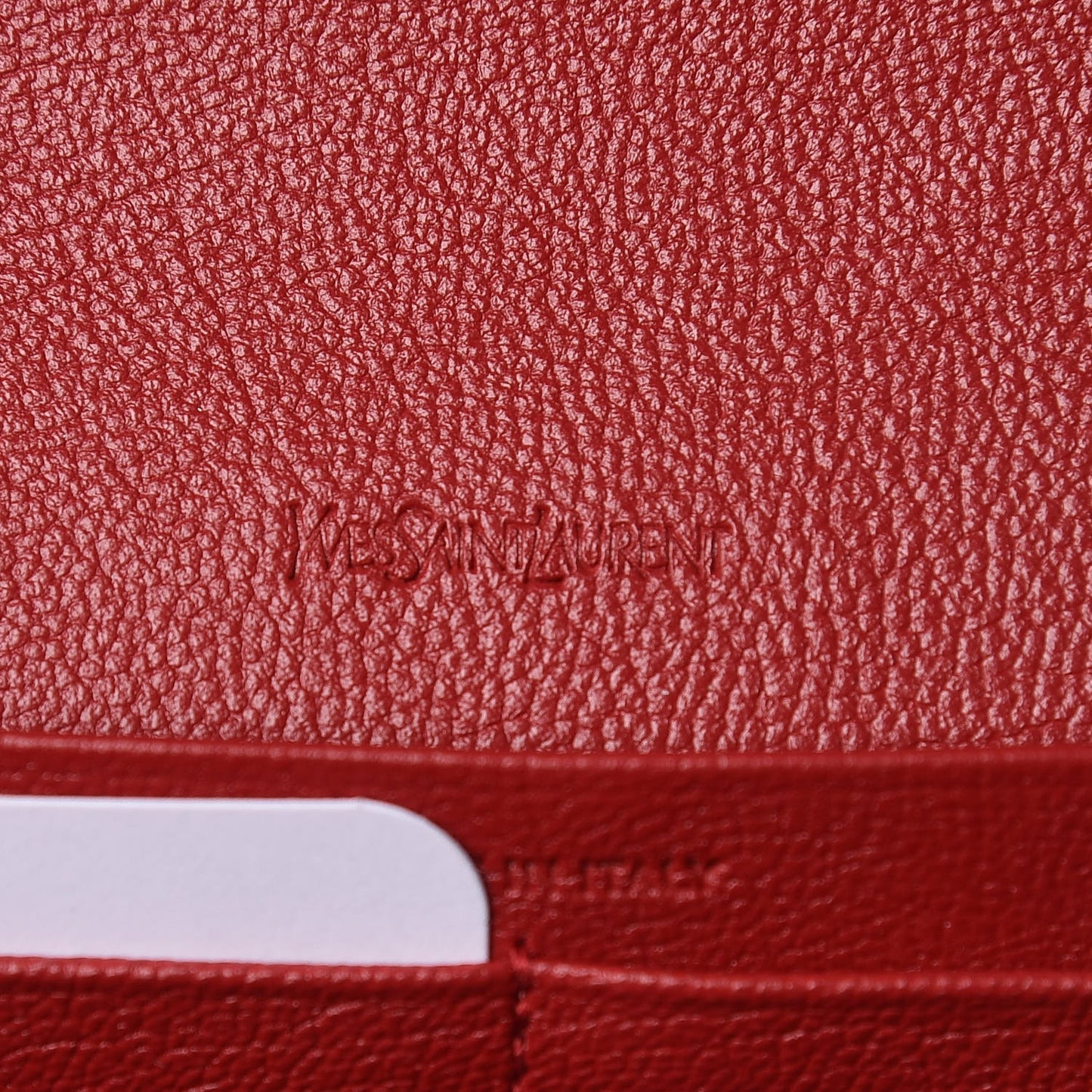 Calfskin Belle de Jour Chain Clutch Rouge Orient