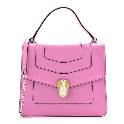 Bulgari Calfskin Serpenti Forever Top Handle Pink 1 of 12