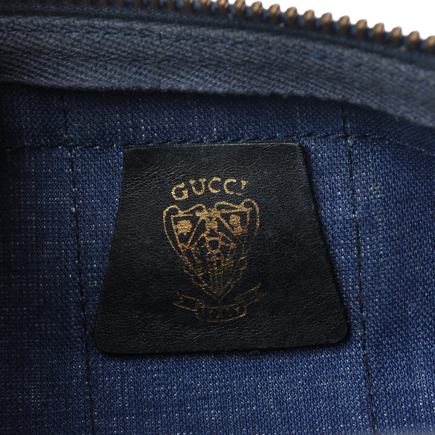 Gucci Coated Canvas Monogram Web Boston Navy 6 of 10