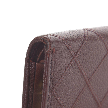 Chanel Caviar Stitched French Wallet Brown 14 of 18