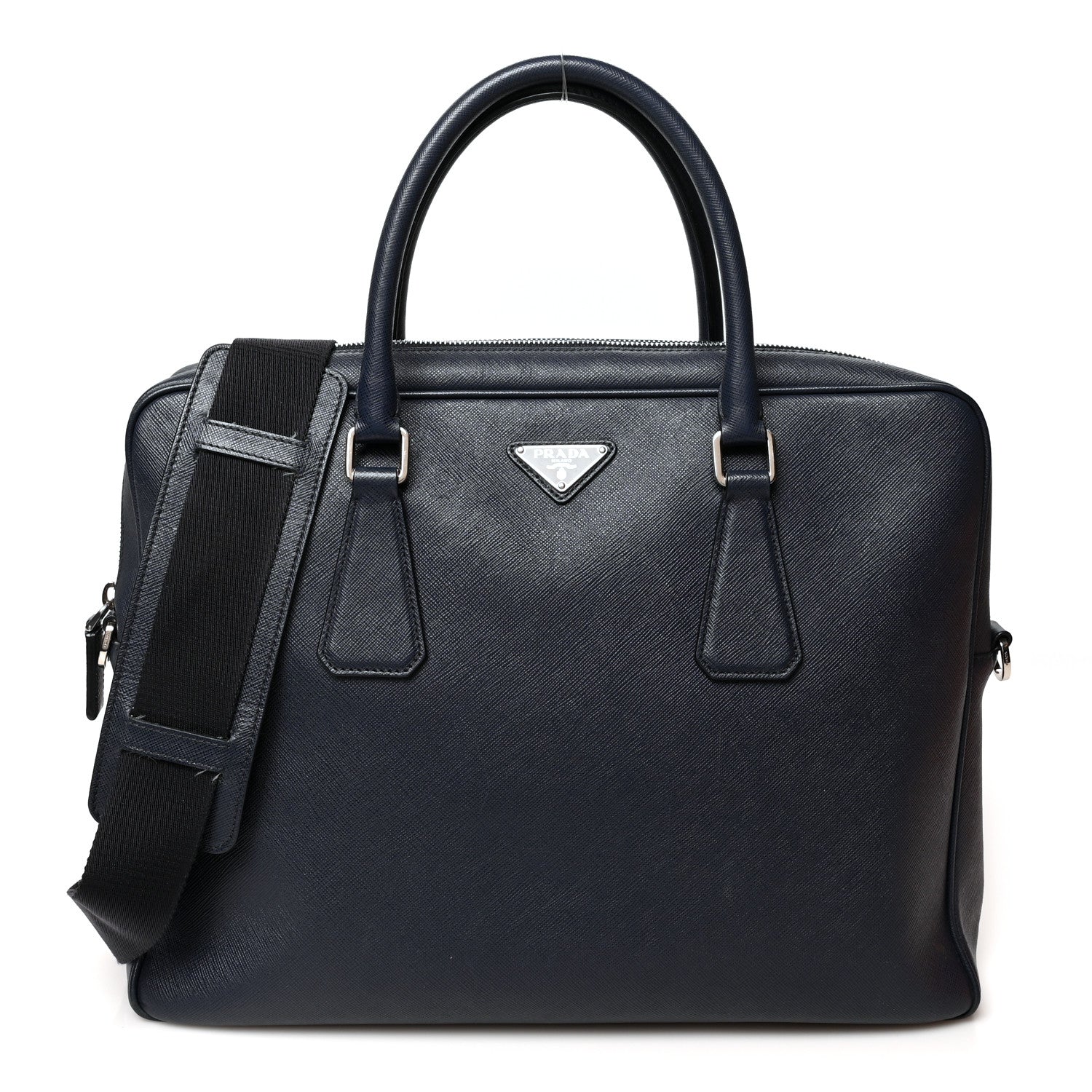Prada Saffiano Travel Briefcase Baltico 1 of 15