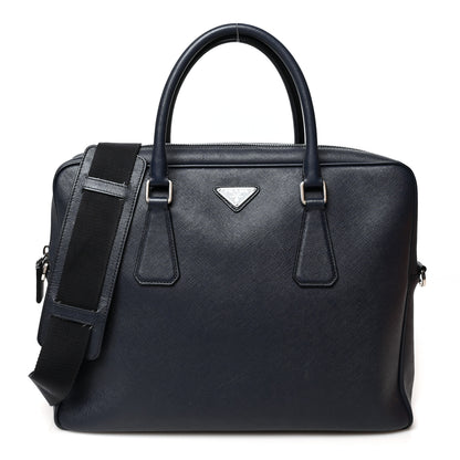 Prada Saffiano Travel Briefcase Baltico 1 of 15