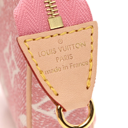 Louis Vuitton Denim Jacquard Monogram Micro Pochette Accessories Rose 6 of 6