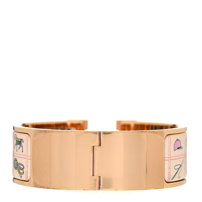 Hermes Enamel Couvertures et Tenues de Jour Wide Clic Clac H Bracelet PM Pannacotta 3 of 6