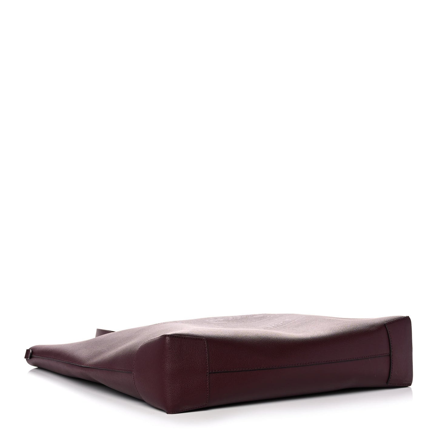 Calfskin Crest Embossed Large Tote Burgundy
