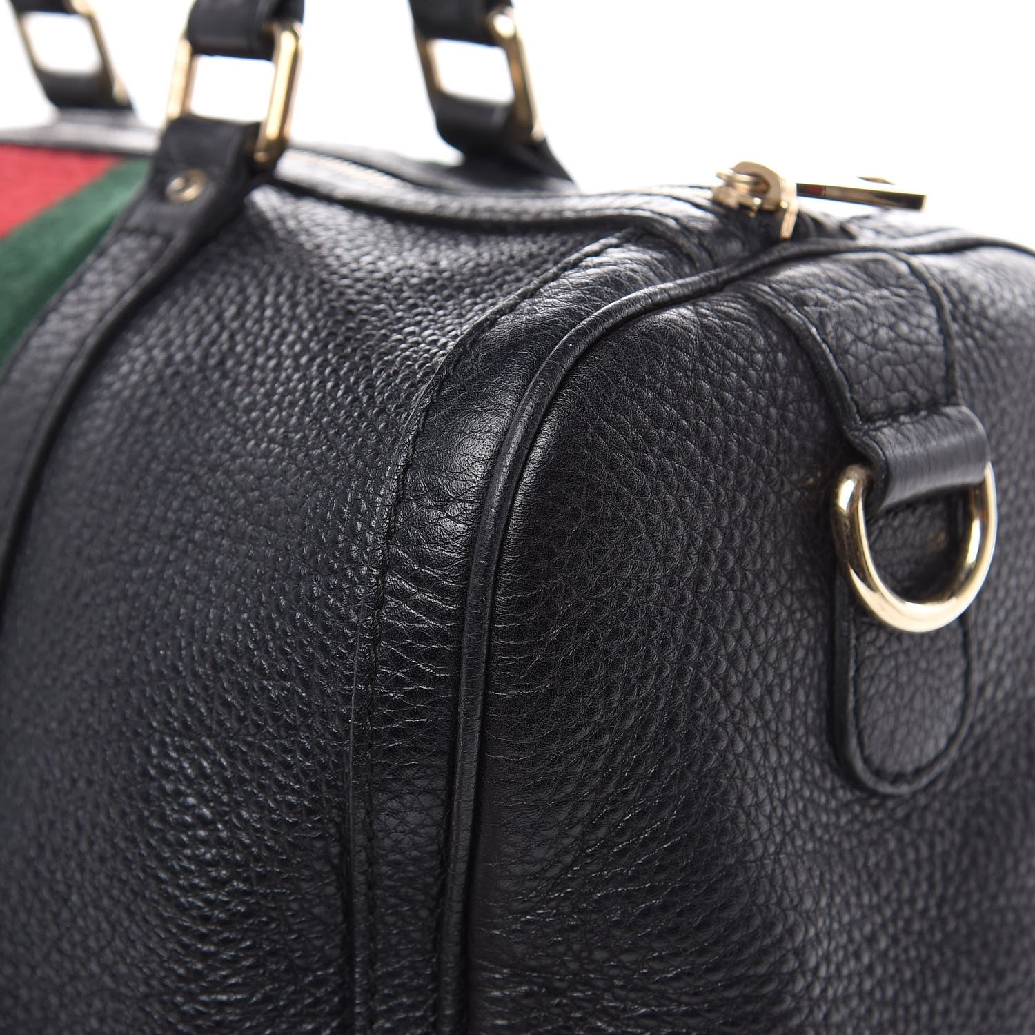 Gucci Calfskin Vintage Web Medium Boston Black 18 of 21