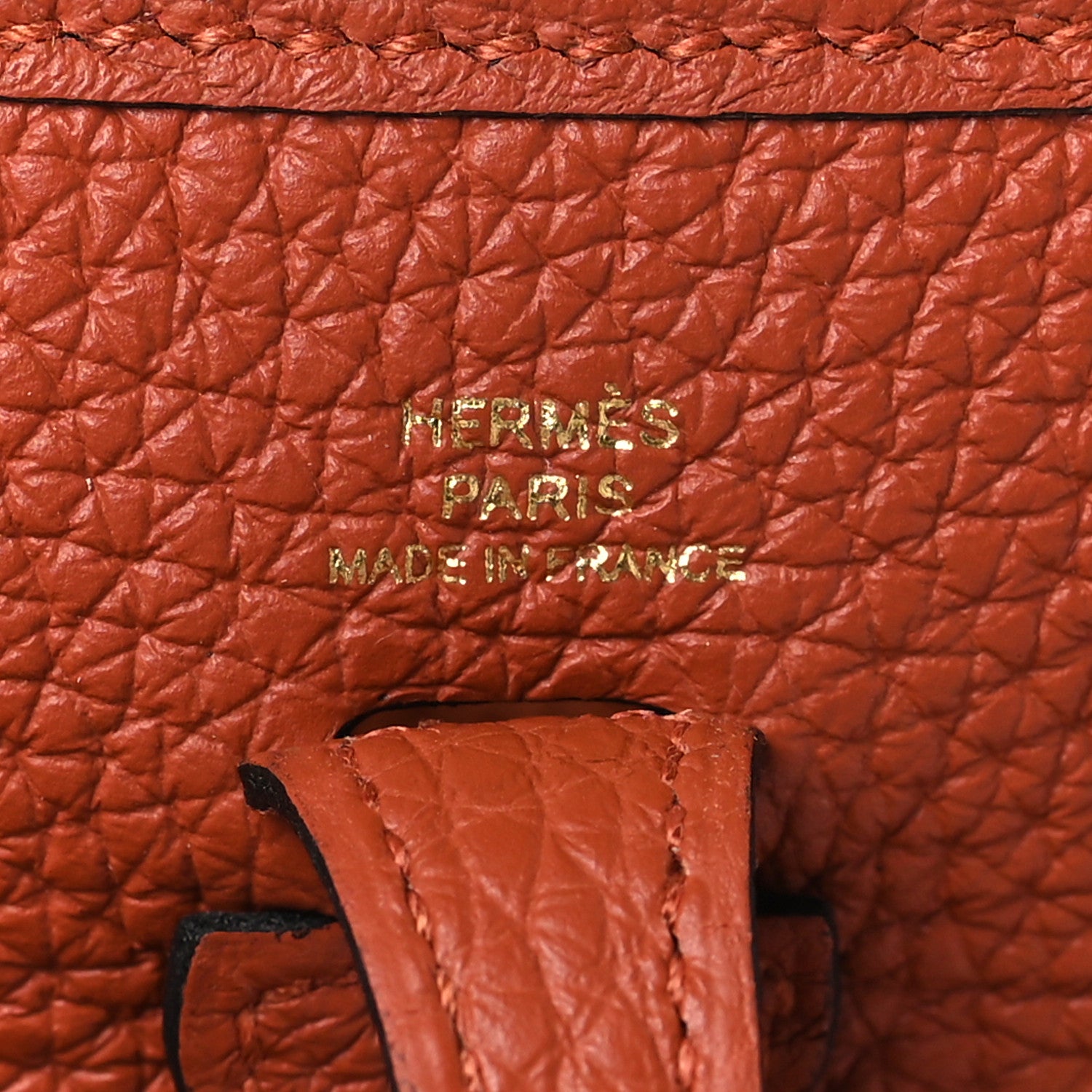 Hermes Taurillon Clemence Maxi Quadrille Evelyne TPM Cuivre Capucine Parme Rouge Duchess 6 of 10