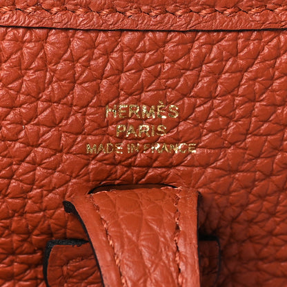 Hermes Taurillon Clemence Maxi Quadrille Evelyne TPM Cuivre Capucine Parme Rouge Duchess 6 of 10
