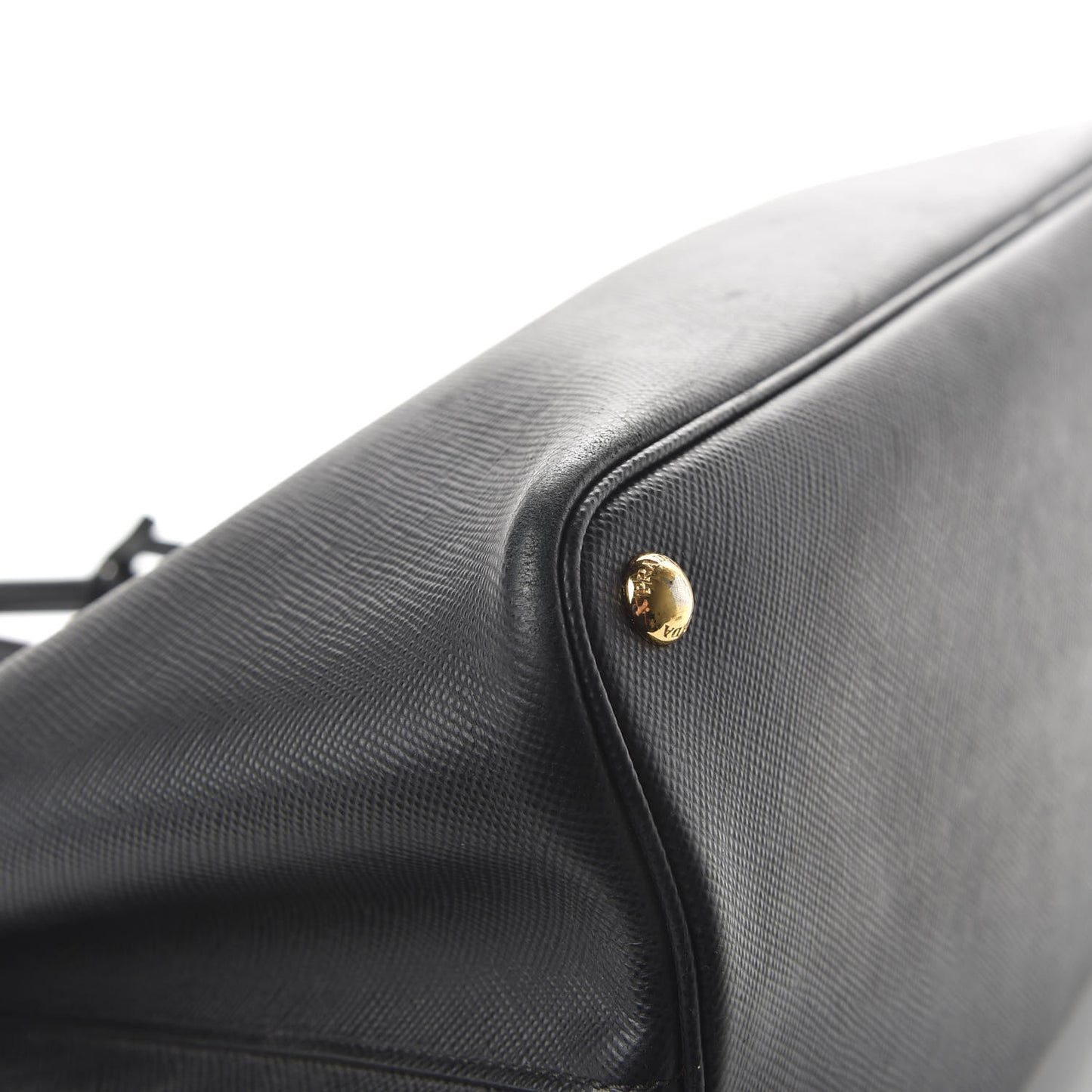 Saffiano Cuir Medium Double Bag Black Fuoco