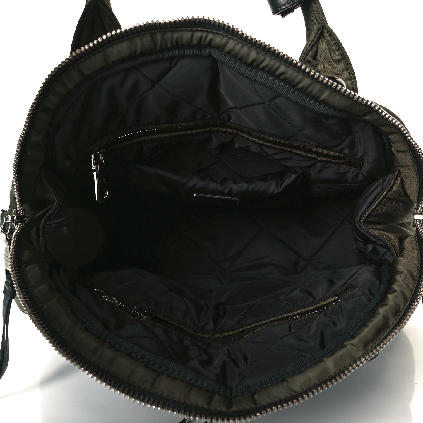 Tessuto Nylon Bomber Dome Satchel Mimetico