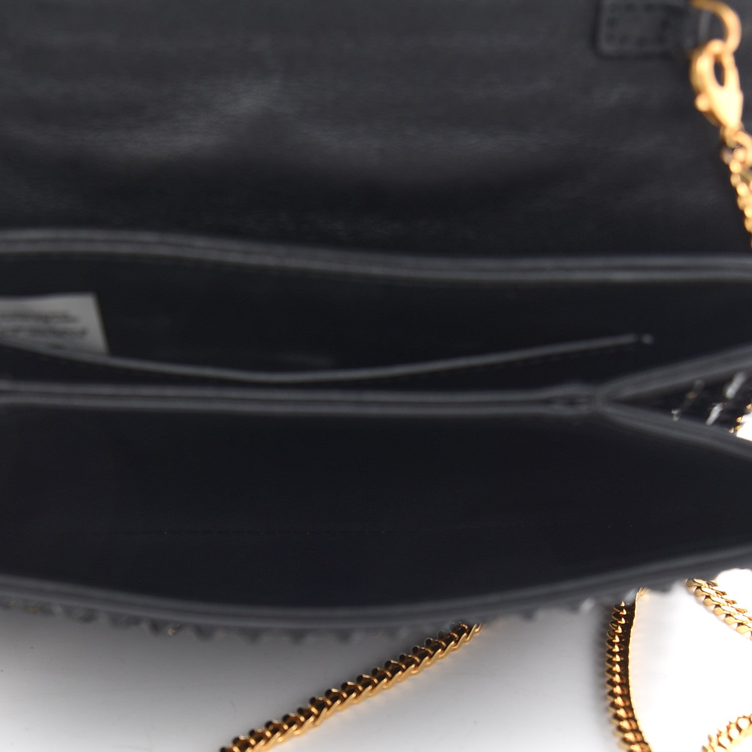 Versace Suede Studded Virtus Chain Clutch Black 5 of 9