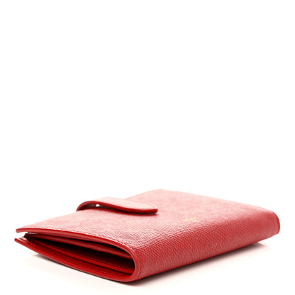 Celine Grained Calfskin Medium Multifunction Strap Wallet Coquelicot 4 of 9