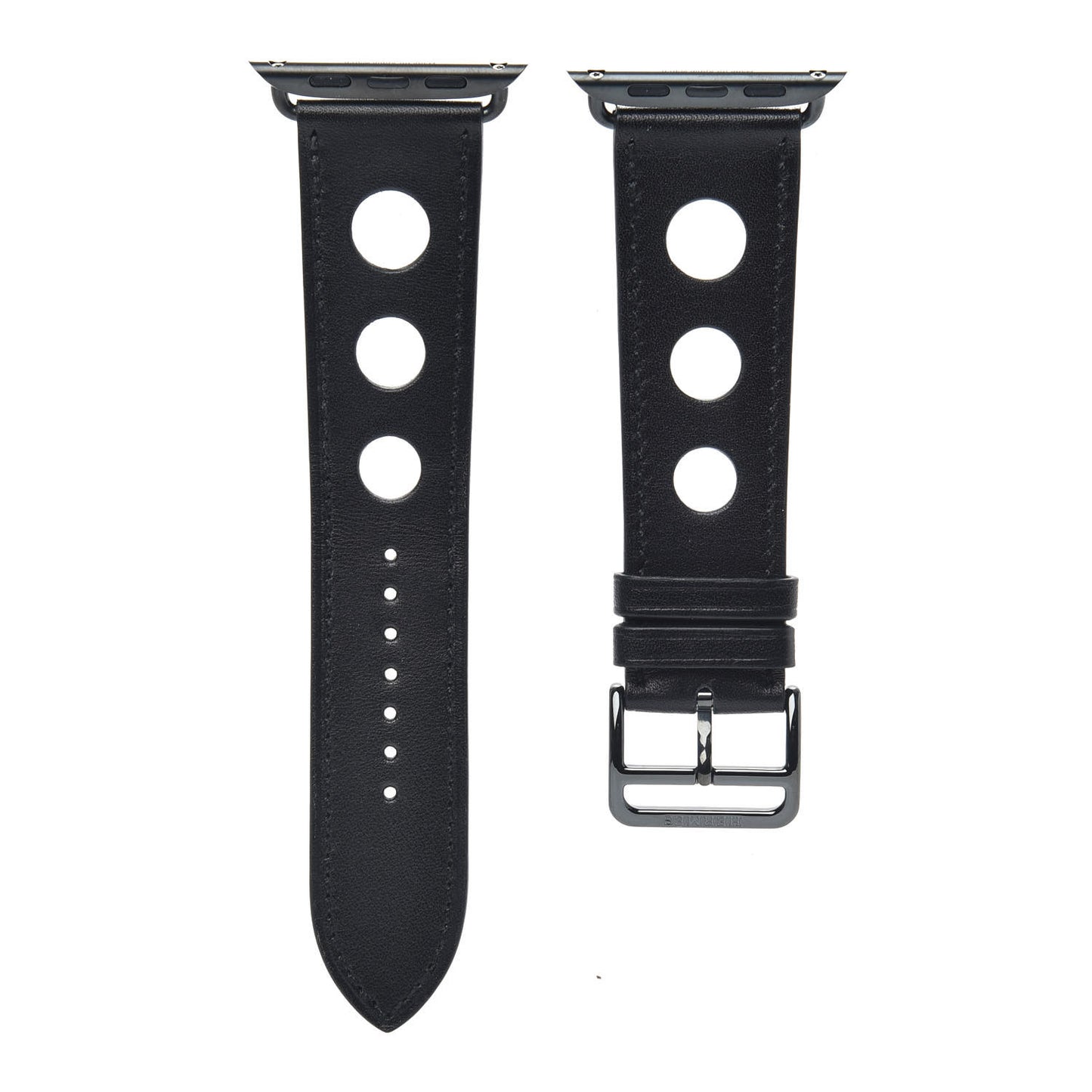 Gala Calfskin 44mm Rallye Apple Watch Single Tour Band Black