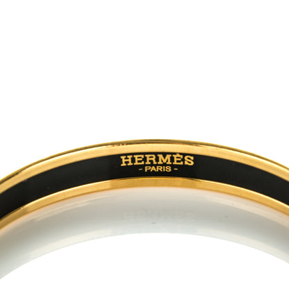 Hermes Enamel Printed Grand Apparat Narrow Bracelet 62 White 5 of 5