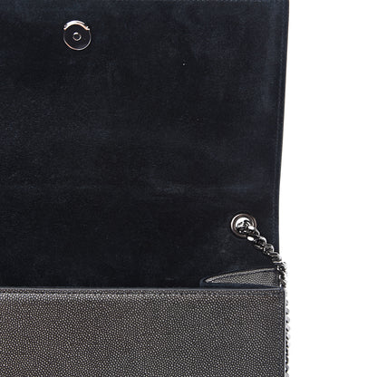 Saint Laurent Grain De Poudre Medium Classic Monogram Kate Satchel Black 10 of 10