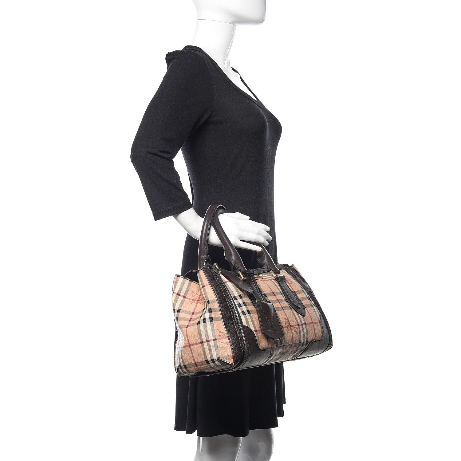 Burberry Haymarket Check Small Gladstone Chocolate 2 of 24