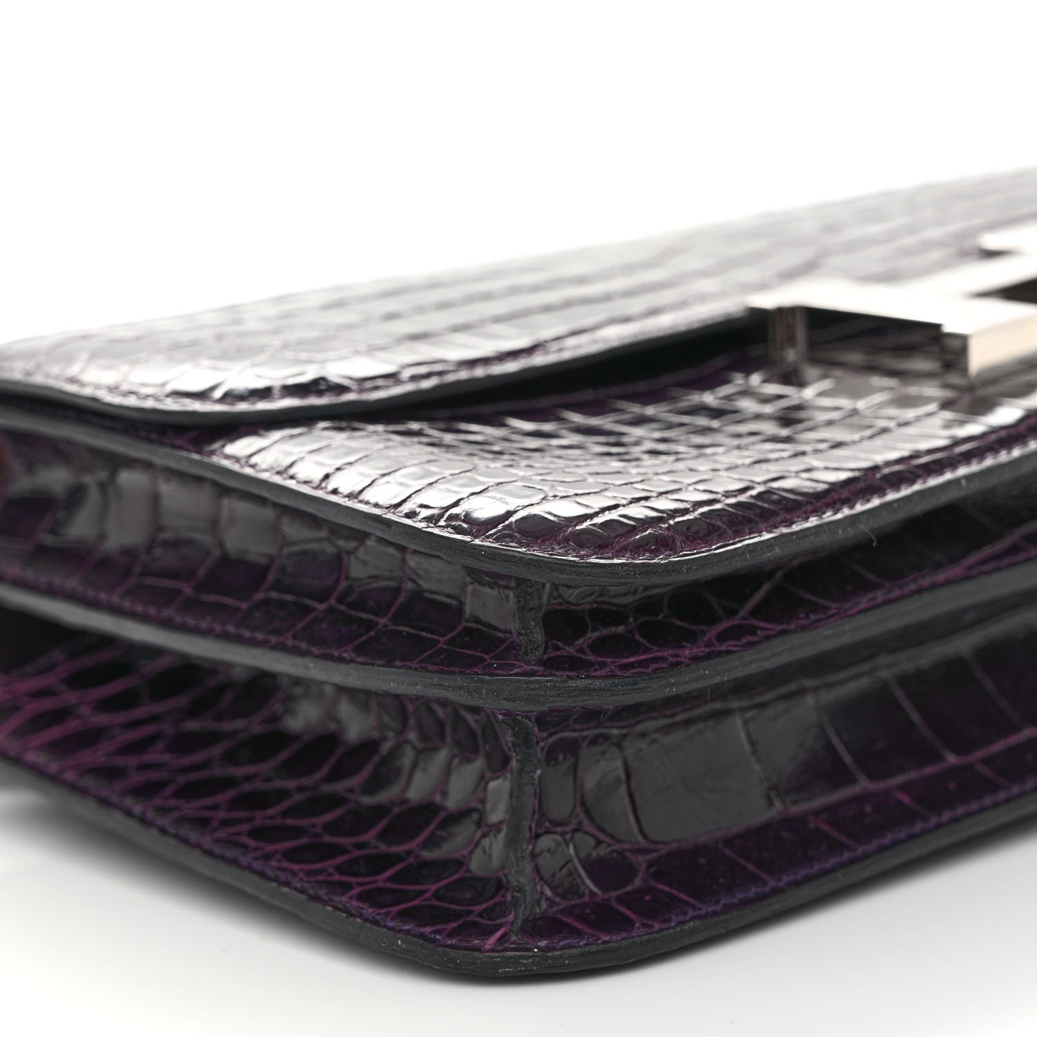 Hermes Shiny Niloticus Crocodile Constance Elan 25 Amethyste 9 of 10